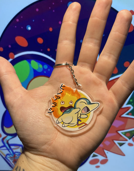 Portachiavi Cyndaquil & Calcifer